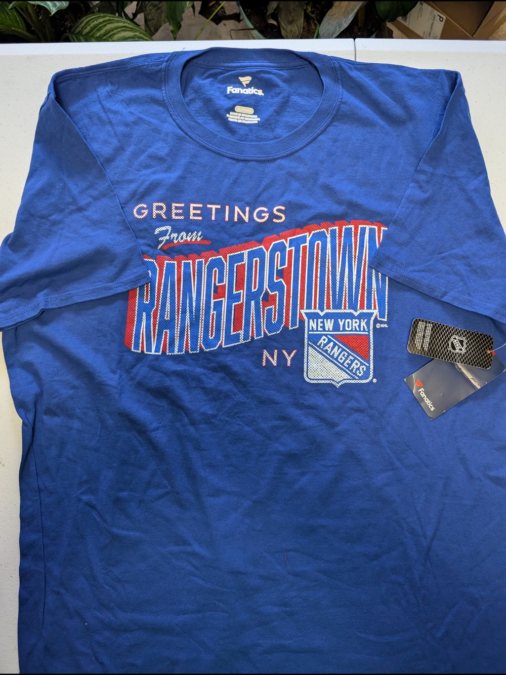 Fanatics Royal Blue New York Rangers "Rangerstown" Short Sleeve Tee